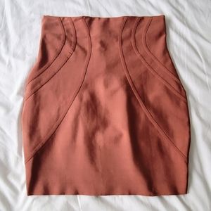 Orange Bodycon Skirt